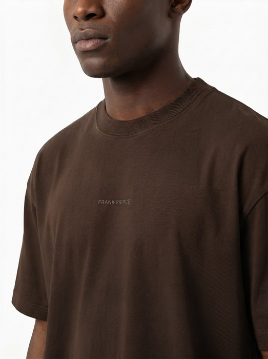 Camiseta Oversize Heavyweight Cafe - 100% Algodón