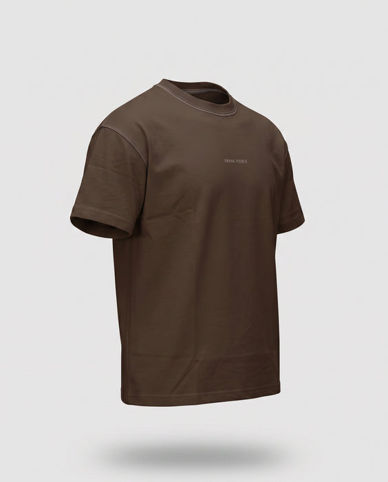 Camiseta Oversize Heavyweight Cafe - 100% Algodón