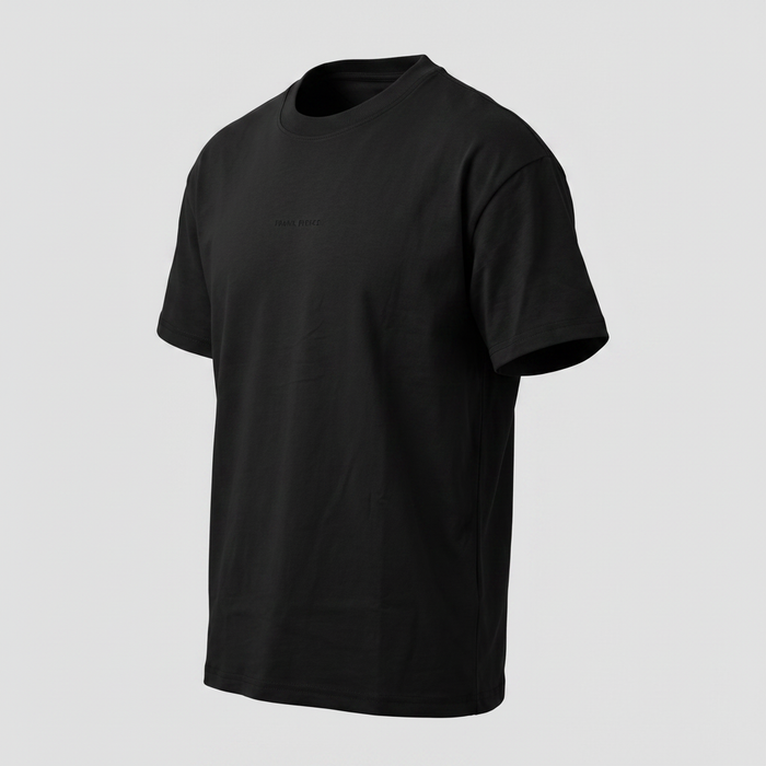 Camiseta Oversize Heavyweight Negro - 100% Algodón
