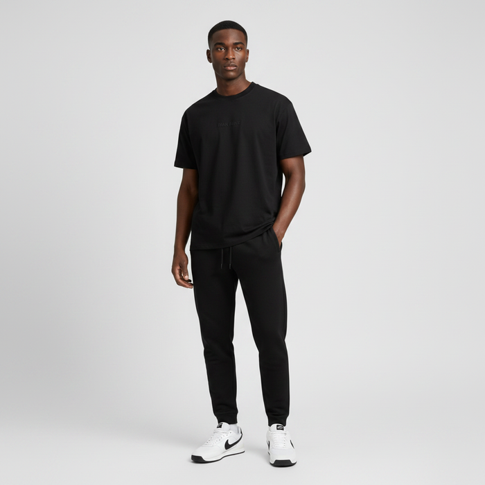 Camiseta Oversize Heavyweight Negro - 100% Algodón