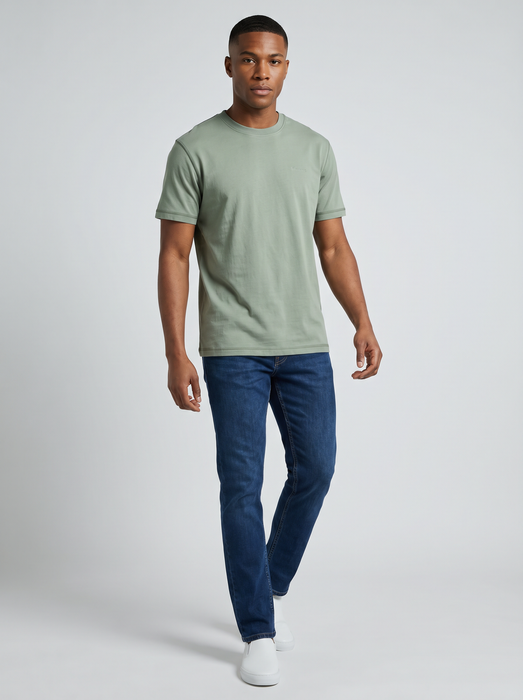 Camiseta Oversize Heavyweight Verde - 100% Algodón