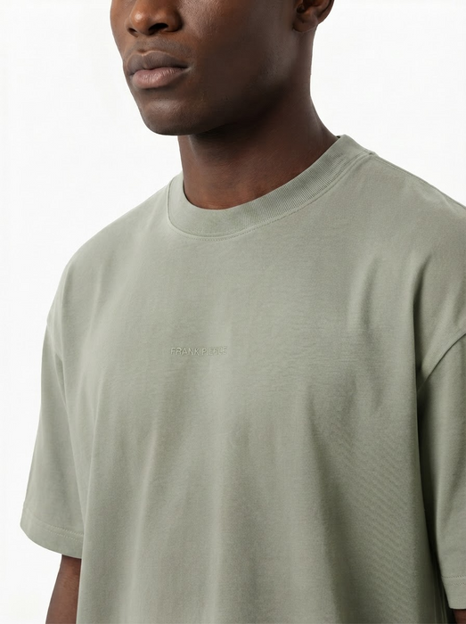 Camiseta Oversize Heavyweight Verde - 100% Algodón