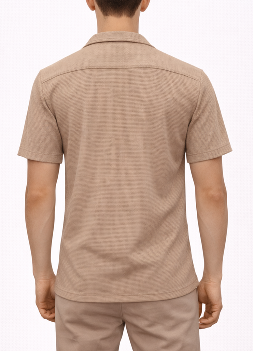 Camisa Summer Manga Corta Camel