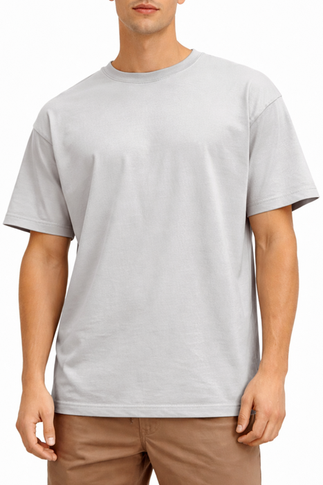 Camiseta Oversize Gris Claro