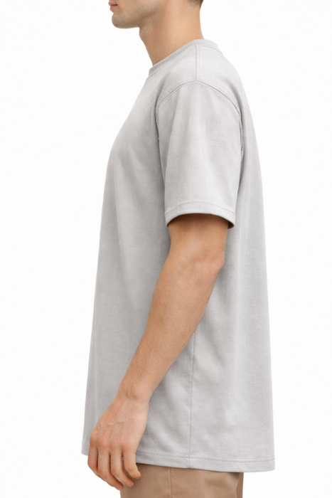 Camiseta Oversize Gris Claro