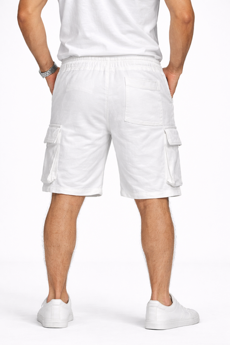 Bermuda de Algodón Cargo Blanco