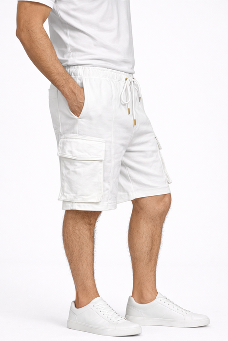 Bermuda de Algodón Cargo Blanco