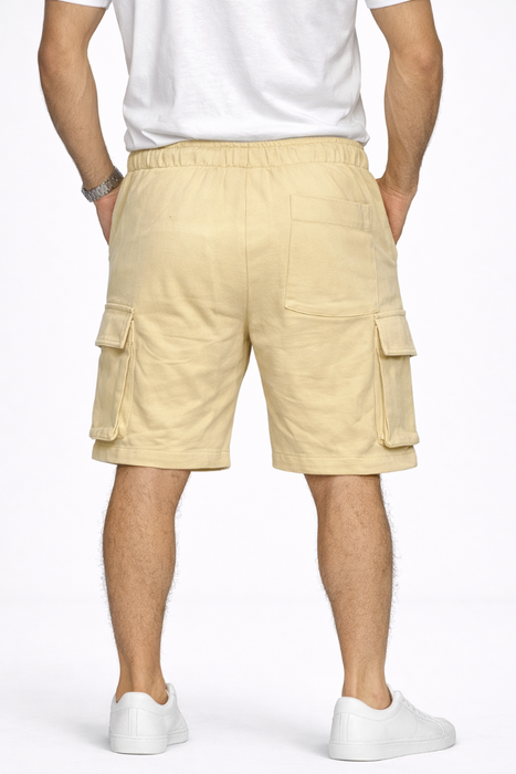 Bermuda de Algodón Cargo crema