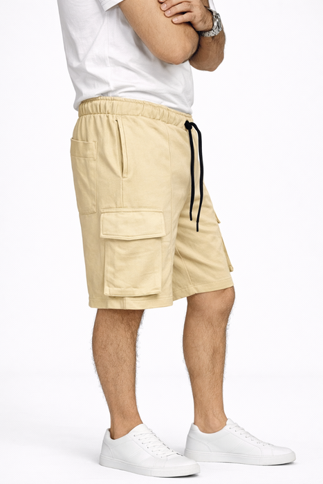 Bermuda de Algodón Cargo crema