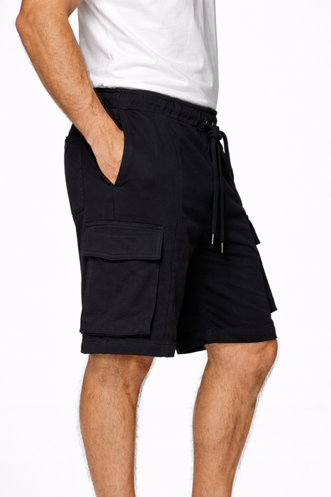 Bermuda de Algodón Cargo Negro
