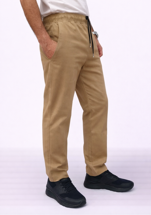Pantalón Drill Resortado Kakhi