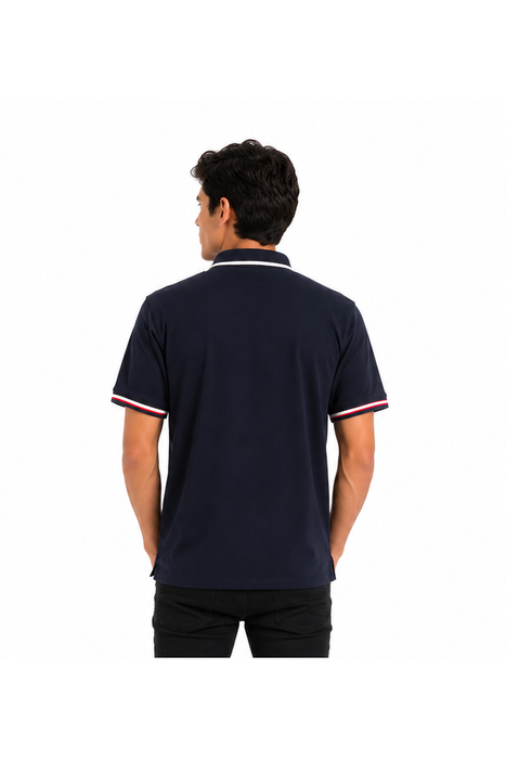 POLO COMBINACION AZUL