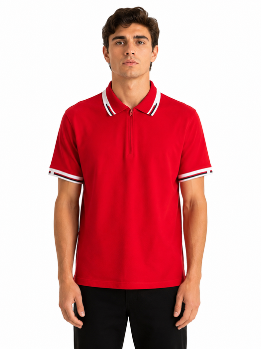 POLO COMBINACION ROJO