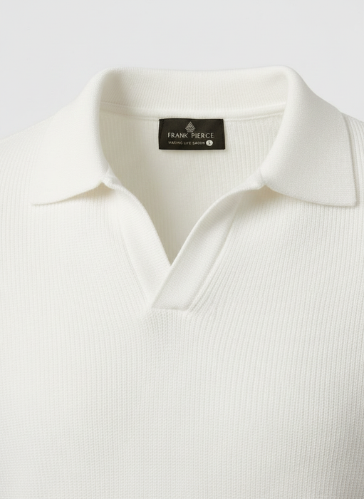 Polo tejido NEW MONEY ivory en algodon