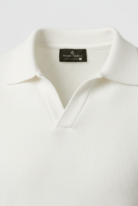 Polo tejido NEW MONEY ivory en algodon