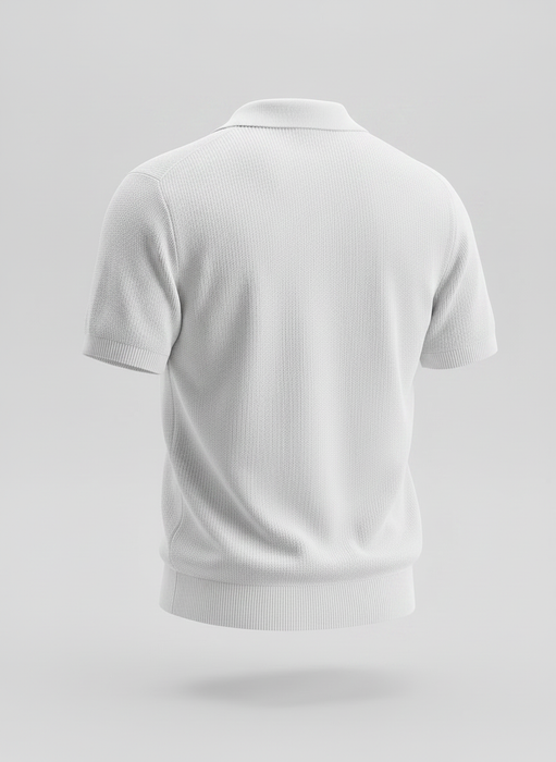 Polo tejido NEW MONEY ivory en algodon