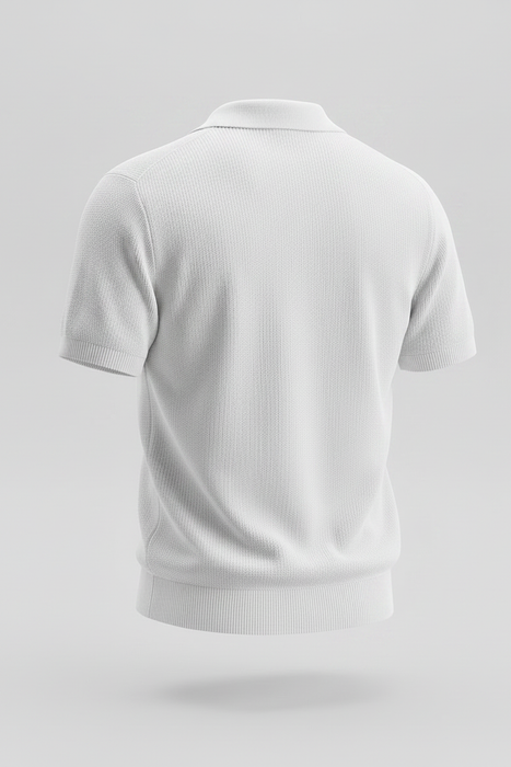 Polo tejido NEW MONEY ivory en algodon