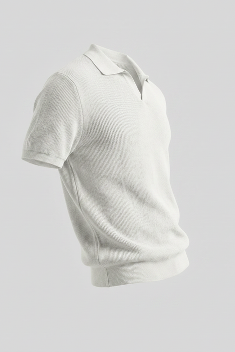 Polo tejido NEW MONEY ivory en algodon