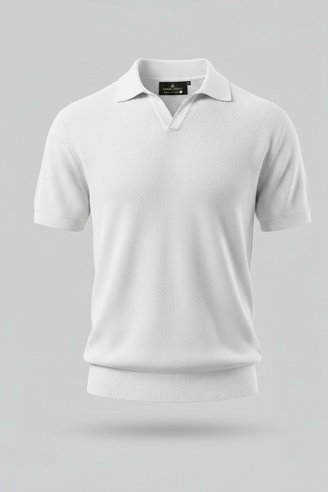 Polo tejido NEW MONEY ivory en algodon