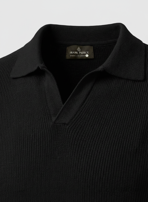 Polo tejido NEW MONEY Negro en algodon