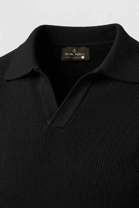 Polo tejido NEW MONEY Negro en algodon