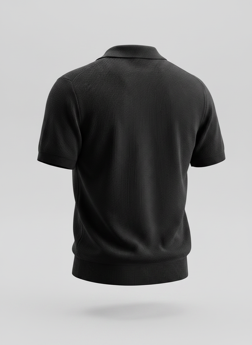 Polo tejido NEW MONEY Negro en algodon