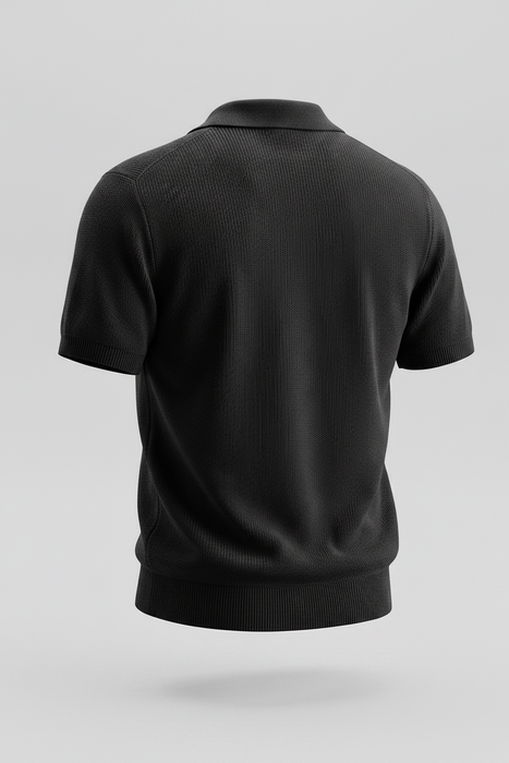 Polo tejido NEW MONEY Negro en algodon
