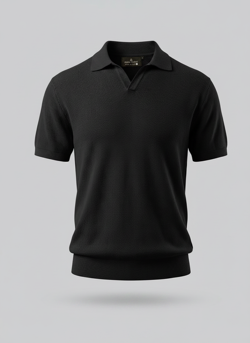 Polo tejido NEW MONEY Negro en algodon