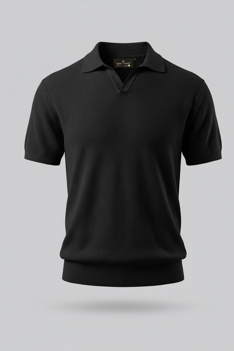 Polo tejido NEW MONEY Negro en algodon