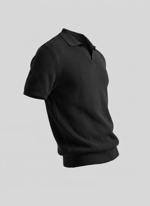 Polo tejido NEW MONEY Negro en algodon