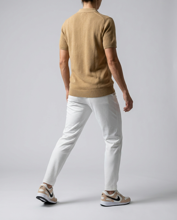 Polo tejido NEW MONEY camel en algodon